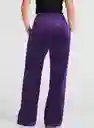 Pantalon Palazzo Terciopelo Con Bolsillos