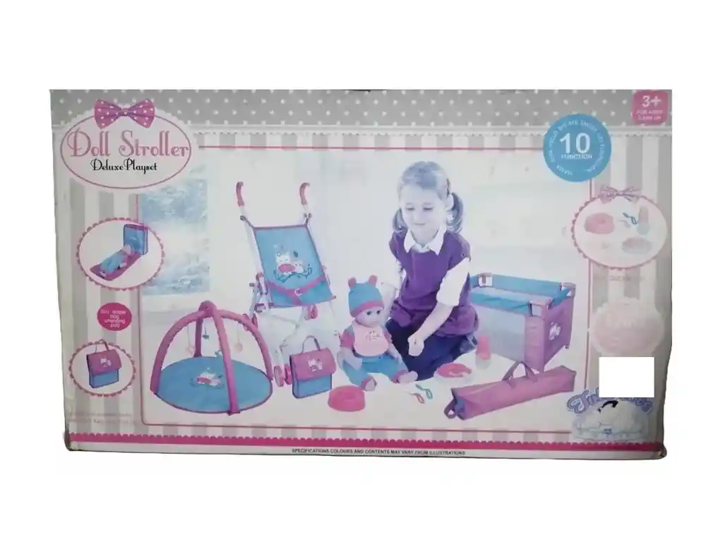 Juego De Muñecas De Lujo 10 En 1 Con Bebé Y Accesorios