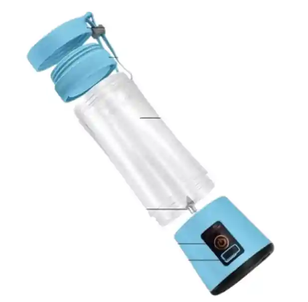 Licuadora Portátil Celeste 380ml Ideal Para Llevar