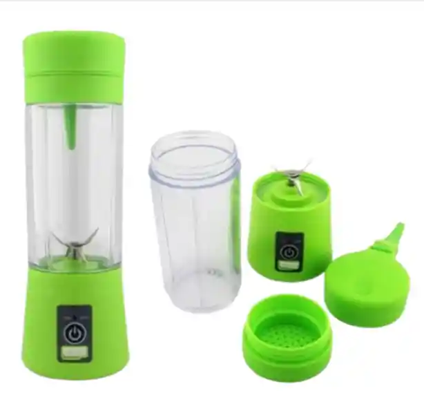 Licuadora Portátil Verde 380ml Recargable Usb