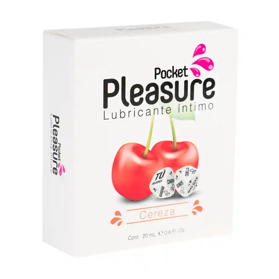 Lubricante Intimo Cereza 20 Ml + Dados Pocket Pleasure