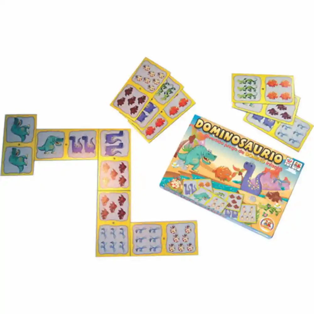 Juego Loteria Domino Infantil Dinosaurios Animales Niños