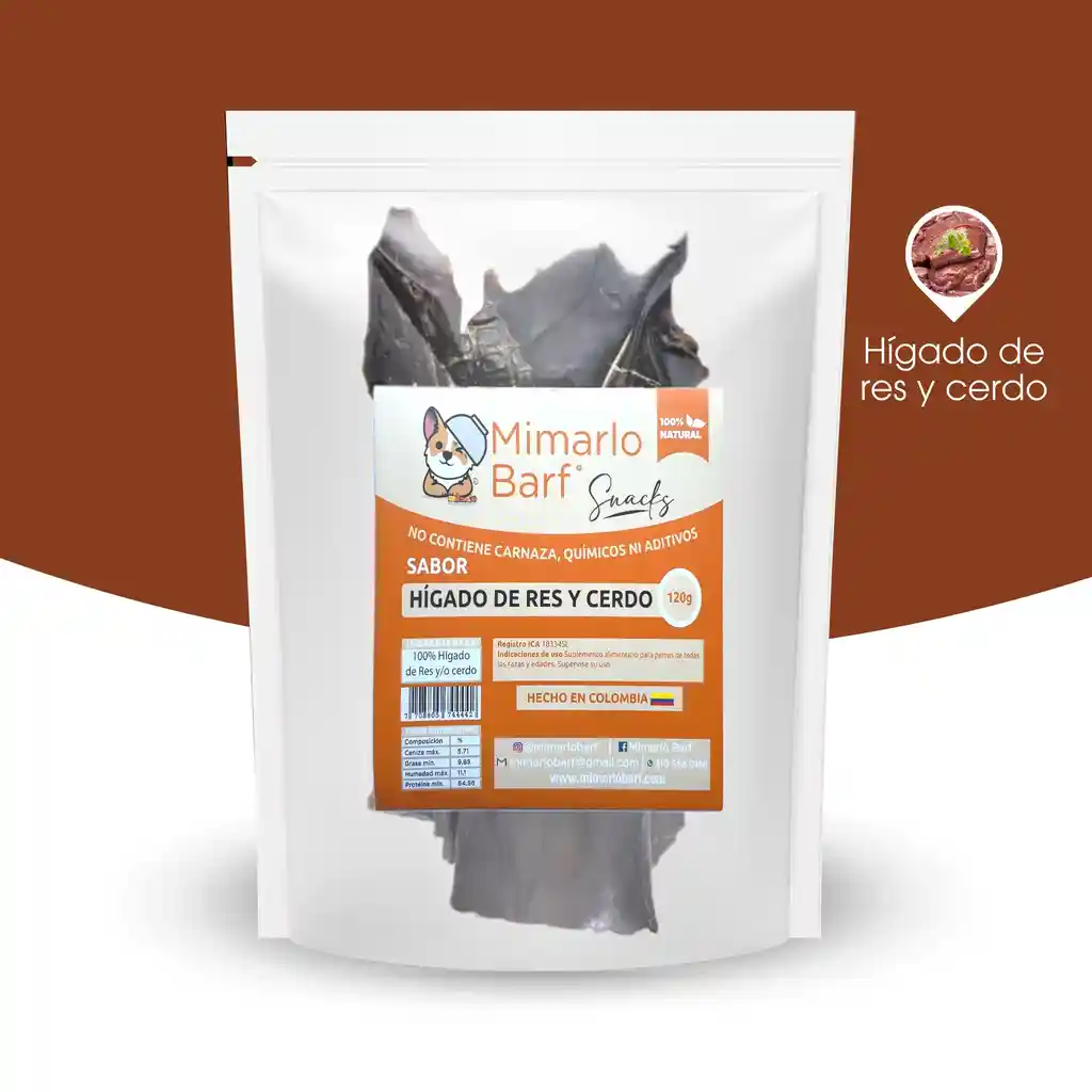 Hígado De Res Y Cerdo 120g