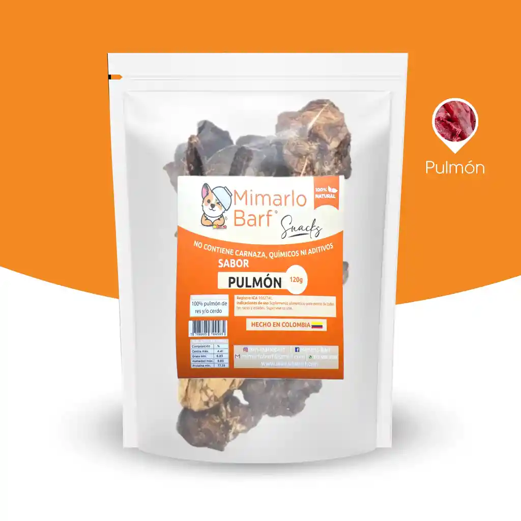 Pulmón Deshidratado 120g