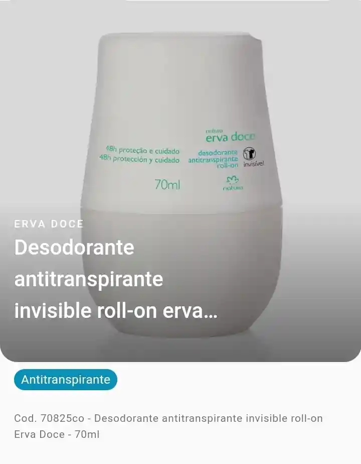 Natura - Desodorante En Roll-on - Erva Doce