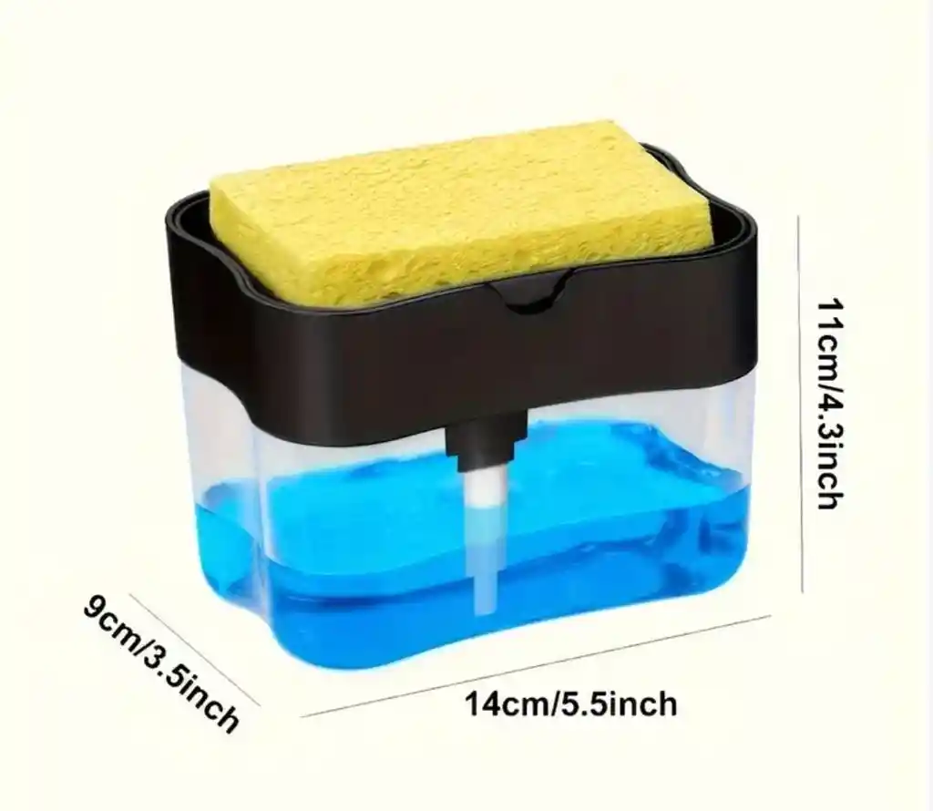 Dispensador Plastico Jabon Liquido + Esponjilla