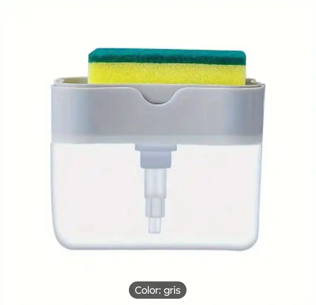 Dispensador Plastico Jabon Liquido + Esponjilla