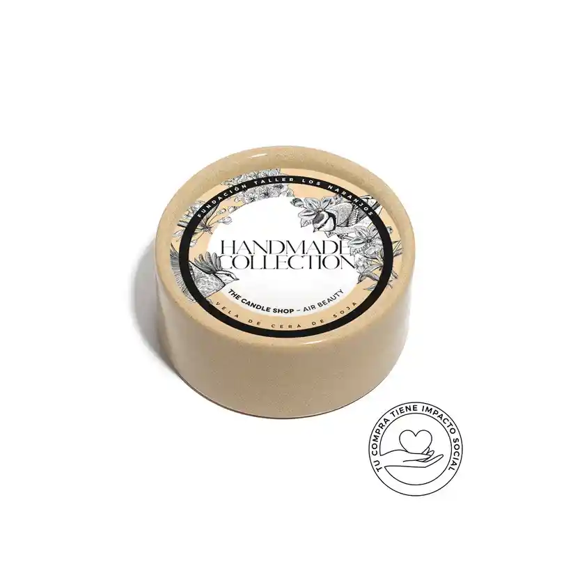 Vela En Cuenco Cerámica Arena Jaspeado Tcs 12 Cm Tilo Bamboo