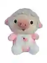 Peluche Cerdito Con Pijama Azul Y Rosado 20cm