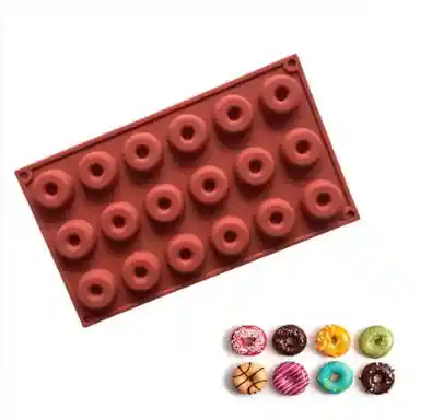 Molde Silicona Flexible Mini Donas