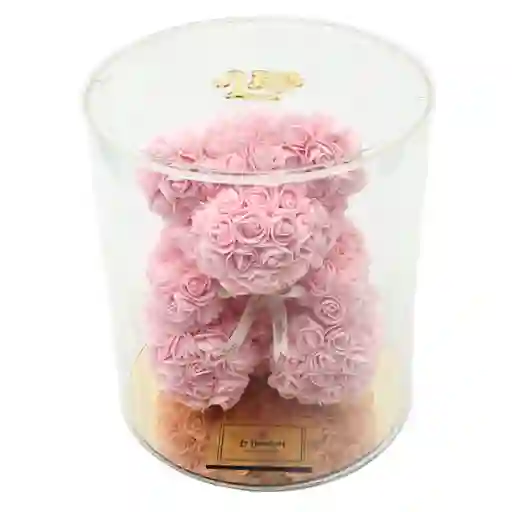 Lb Teddy Bear Small Flor Artificial Rosado