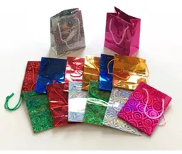 Bolsa Regalo Brillante Metalizada, Medidas 43,5cm X 32,5cm X 10cm, Se Despachan Colores Existentes