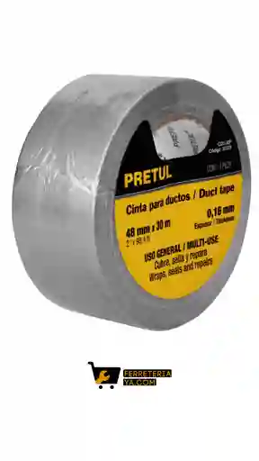 Cinta Ducto Gris 30m Pretul - 20529