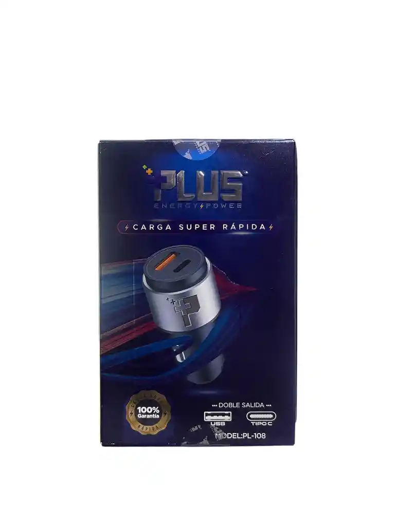 Cargador Para Carro Puertos Usb Y Tipo C