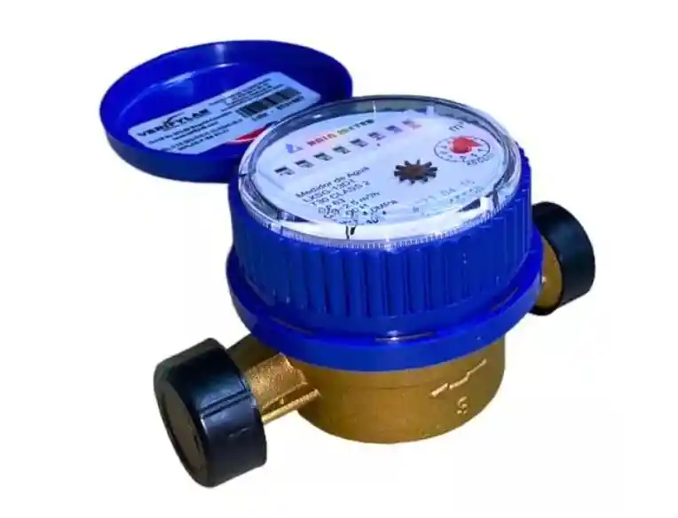 Contador Agua Chorro Unico 1/2 Bronce