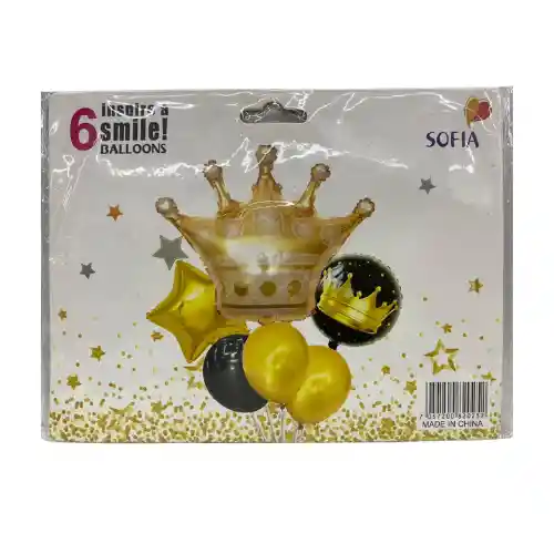 Buquet Globos - Corona X 6 Uni