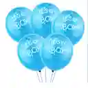 Bombas R-12 Azul Bebe Estampada It´s A Boy Paqx12unid