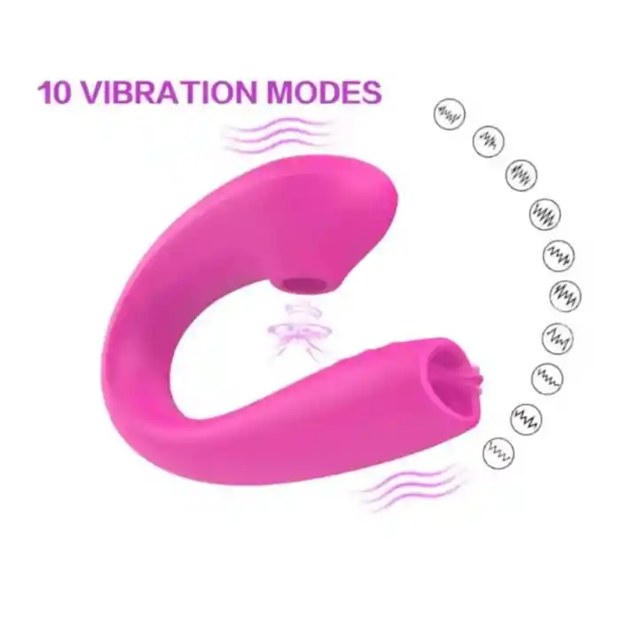 Vibrador Y Succionador 2 En 1 Con Control