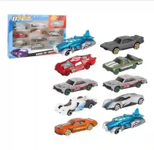 Carritos Colección X10 Carros Metálicos Caja