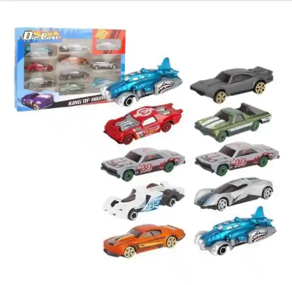 Carritos Colección X10 Carros Metálicos Caja