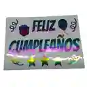 Sticker Para Globo Burbuja Feliz Cumpleaños