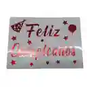 Sticker Para Globo Burbuja Feliz Cumpleaños