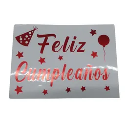 Sticker Para Globo Burbuja Feliz Cumpleaños