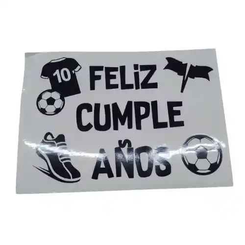 Sticker Para Globo Burbuja Feliz Cumpleaños