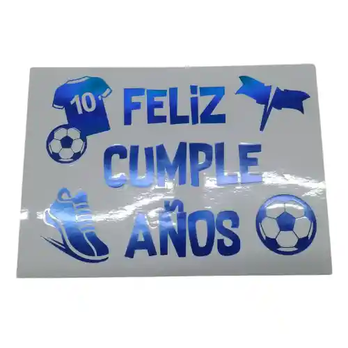 Sticker Para Globo Burbuja Feliz Cumpleaños