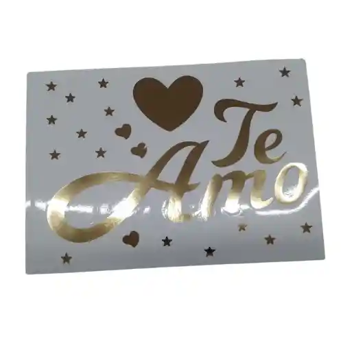 Sticker Para Globo Burbuja Te Quiero / Te Amo