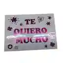 Sticker Para Globo Burbuja Te Quiero / Te Amo