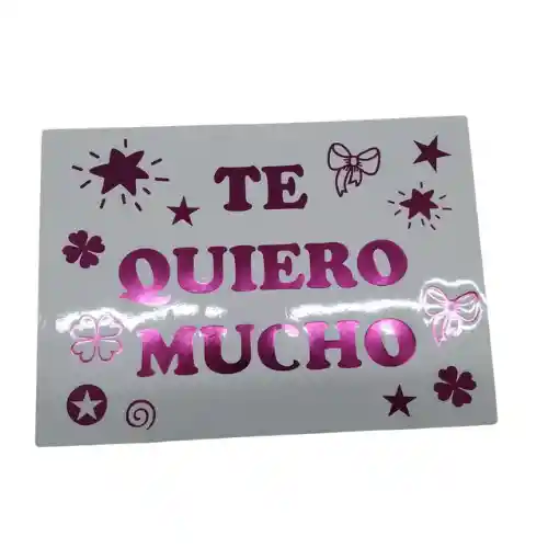 Sticker Para Globo Burbuja Te Quiero / Te Amo