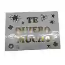 Sticker Para Globo Burbuja Te Quiero / Te Amo