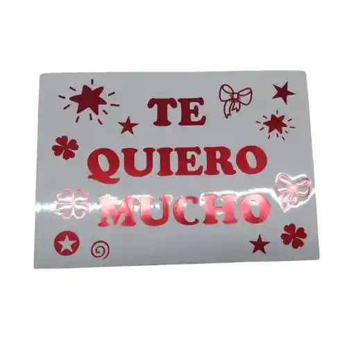 Sticker Para Globo Burbuja Te Quiero / Te Amo