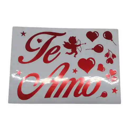 Sticker Para Globo Burbuja Te Quiero / Te Amo