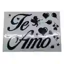 Sticker Para Globo Burbuja Te Quiero / Te Amo