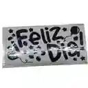 Sticker Para Globo Burbuja Feliz Dia