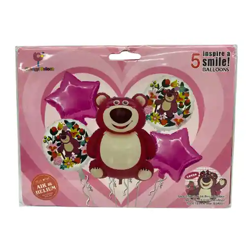 Buquet Oso Lotso 5 Piezas