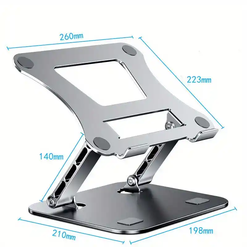 Soporte Refrigeración Portátil, Ajustable Plegable Aleación Aluminio Laptop Tablet Hasta 17"