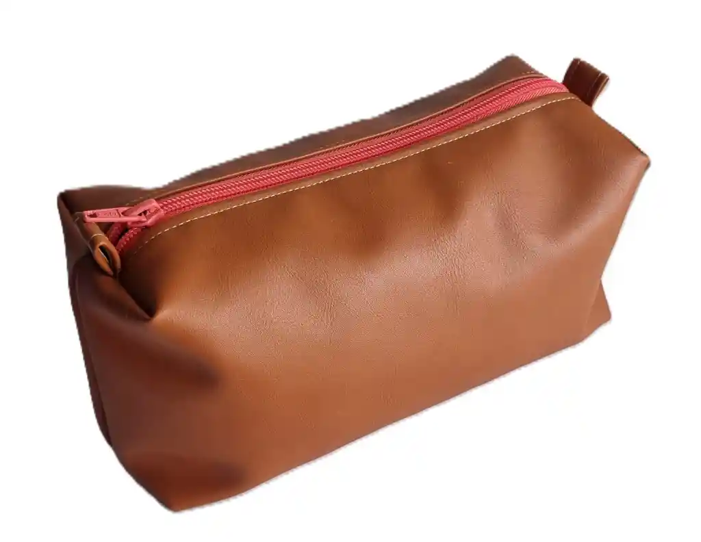 Cosmetiquera En Semicuero Grande / Estuche De Viaje