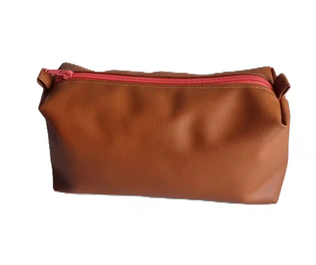 Cosmetiquera En Semicuero Grande / Estuche De Viaje