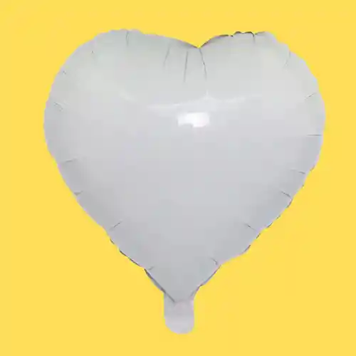 Globo Metalizado Corazon Blanco 18´´