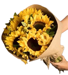 Bouquet De 4 Girasoles