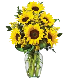 Jarron De 8 Girasoles