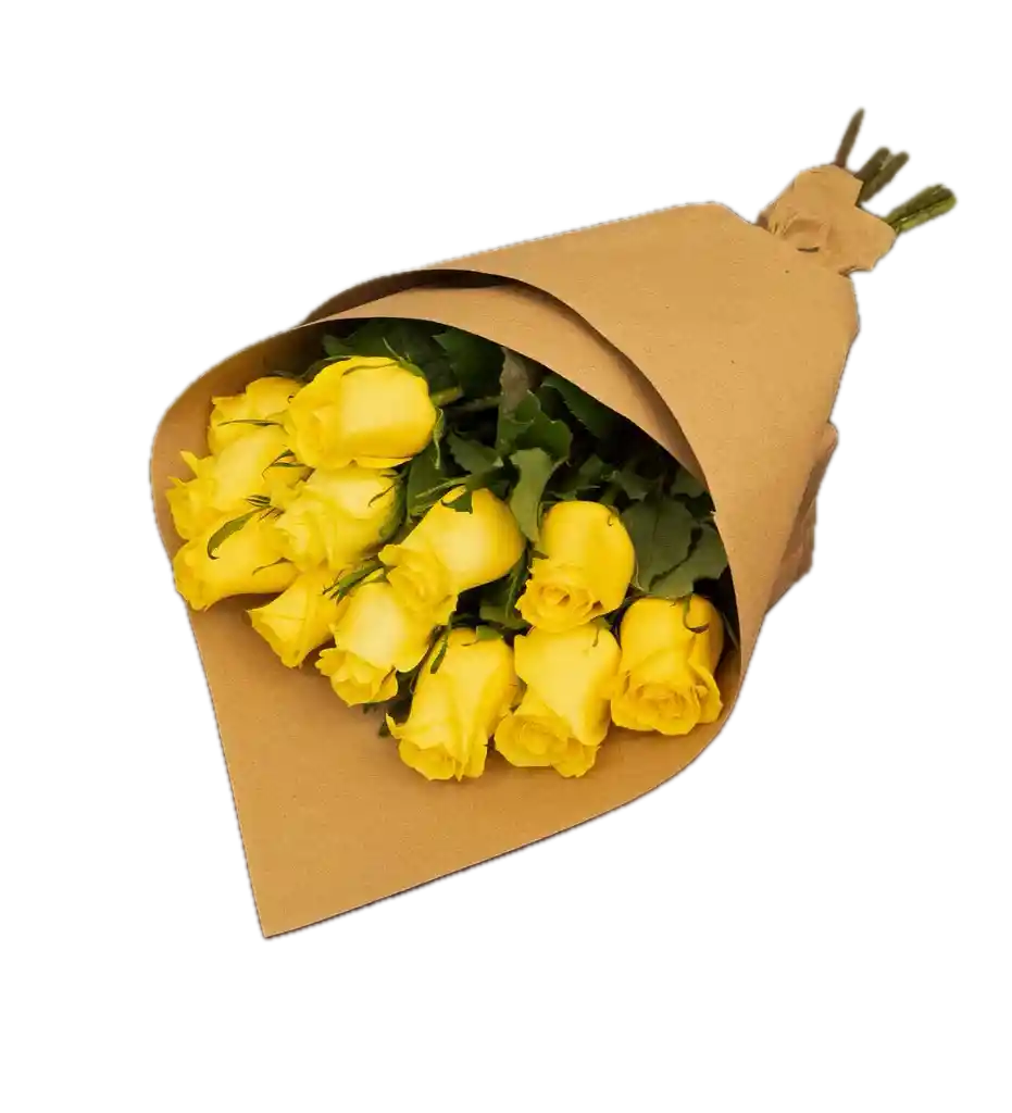 Bouquet De 12 Rosas Amarillas