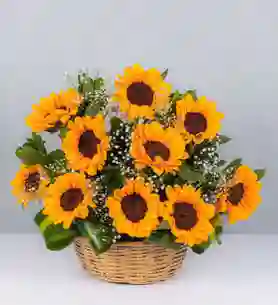 Canasta De Girasoles Mini