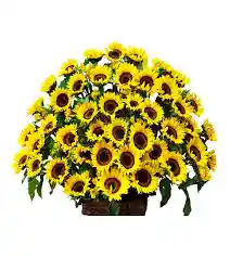 Canasta Redonda De 100 Girasoles