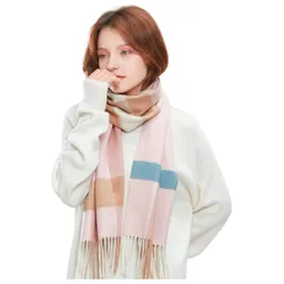 Bufanda Chal Pashmina Cuadros Caballero Dama Unisex Rosada