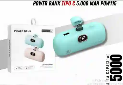 Power Bank Tipo C 5000mah Tipo C