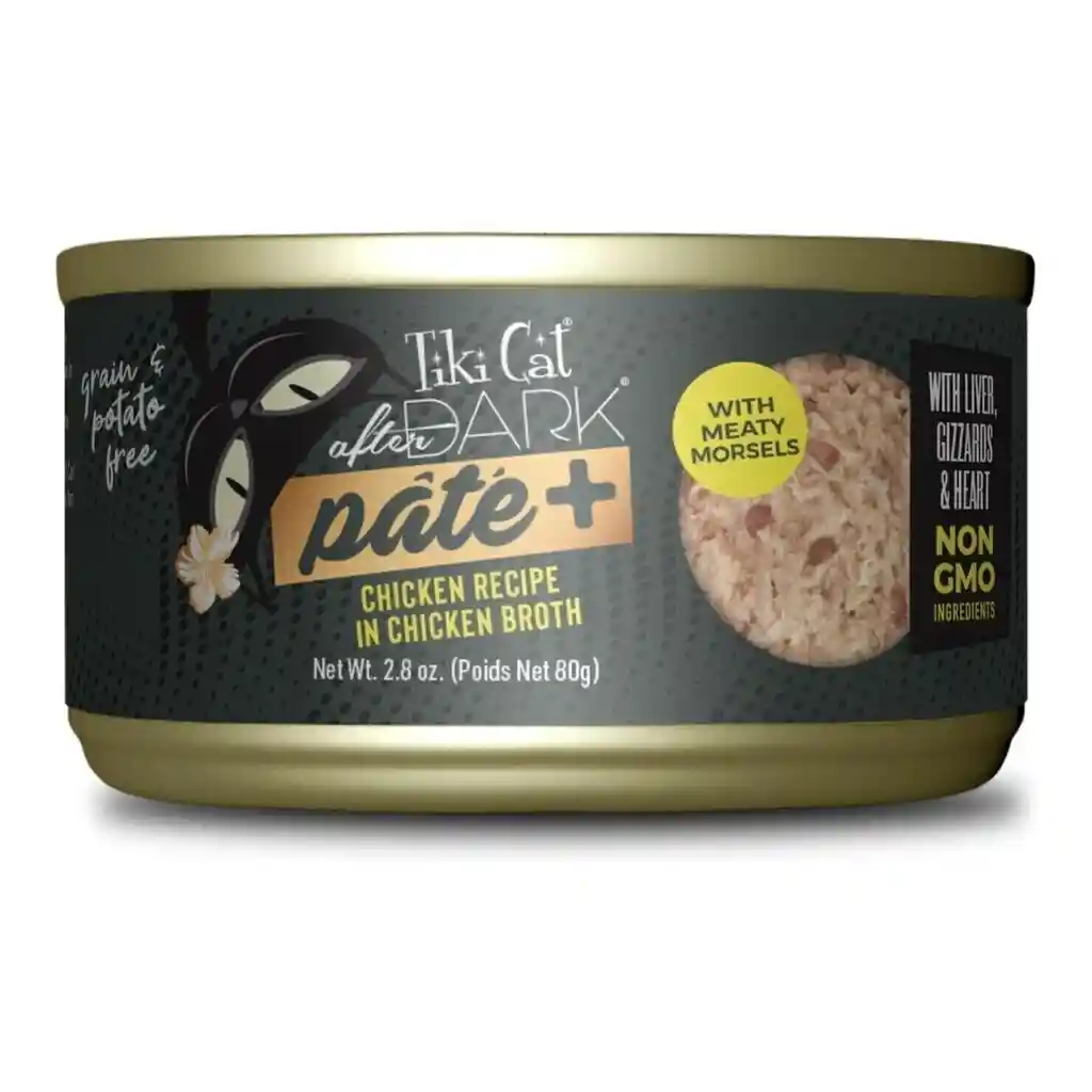Tiki Cat After Dark Pate+ - Chicken In Chicken Broth - Pollo En Caldo De Pollo X 80g